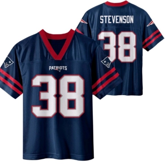 NFL New England Patriots Youth Short Sleeve Jersey Stevenson NEW with Tags - Picture 1 of 7